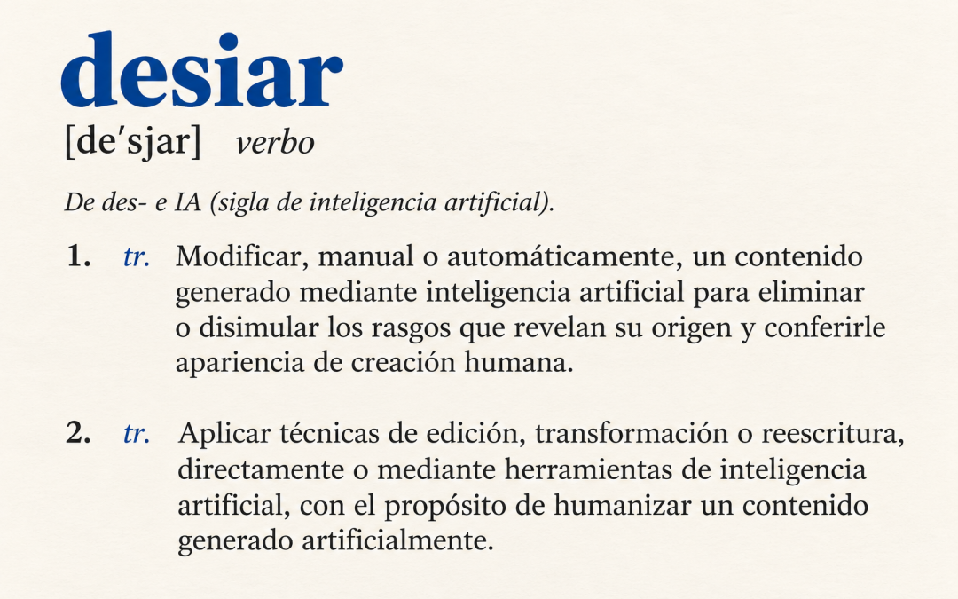 desiar para que no parezca ia
